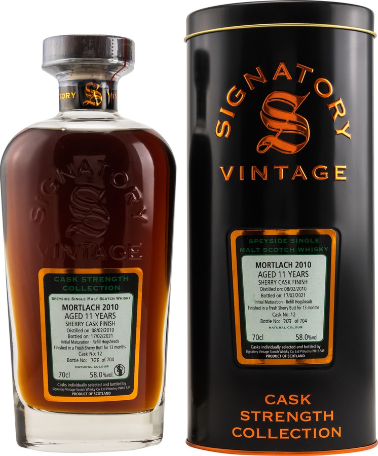 Mortlach 2010 SV Cask Strength Collection Fresh Sherry Butt Finish #12 58% 700ml