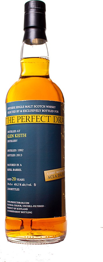 Glen Keith 1992 TWA The Perfect Dram Refill Barrel Joint bottling with Acla da Fans 49.2% 700ml