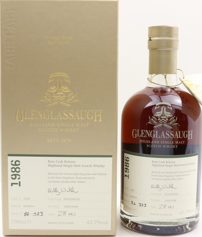 Glenglassaugh 1986 Rare Cask Release Batch 1 #2101 43.7% 700ml