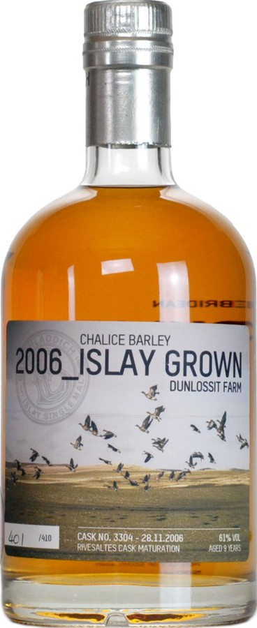 Bruichladdich 2006 Islay Grown Chalice Barley Dunlossit Farm 9yo Rivesaltes Cask #3304 Feis Ile 2016 61% 500ml