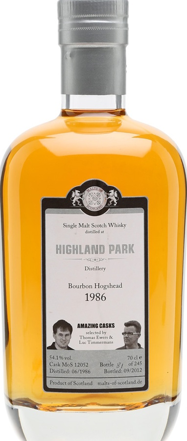 Highland Park 1986 MoS Amazing Cask Bourbon Hogshead 54.1% 700ml