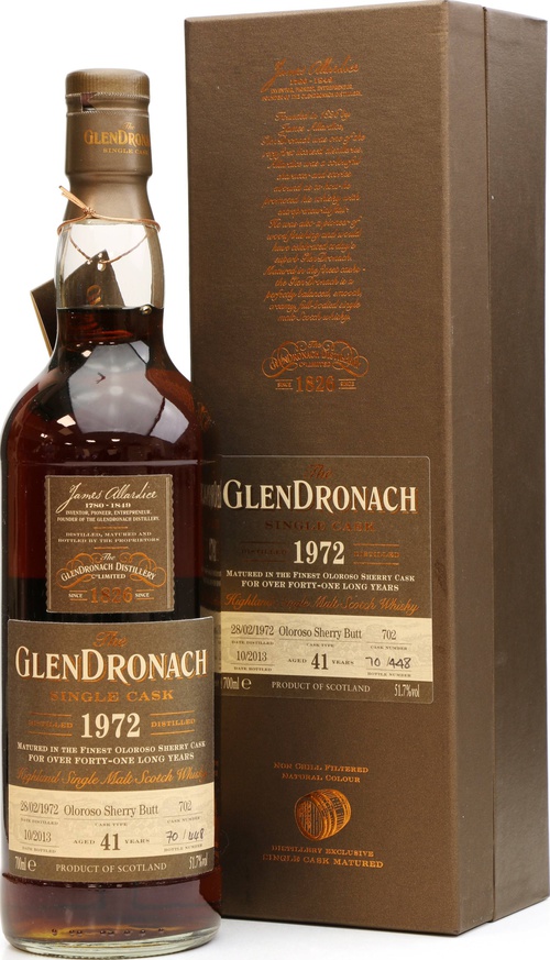 Glendronach 1972 Single Cask Batch 9 Oloroso Sherry Butt #702 51.7% 700ml