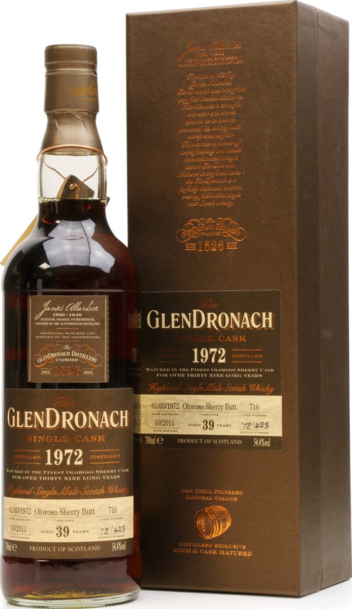 Glendronach 1972 Single Cask Batch 5 Oloroso Sherry Butt #716 54.4% 700ml