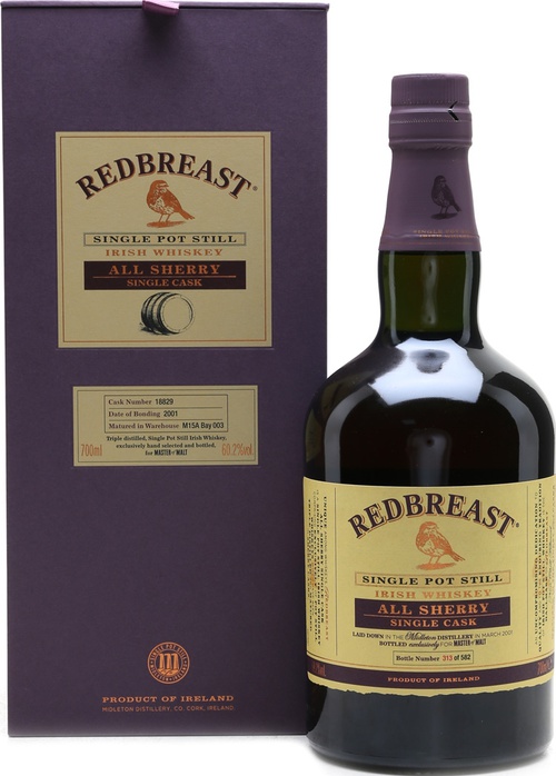 Redbreast 2001 All Sherry Single Cask #18829 Master of Malt Exclusive 60.2% 700ml