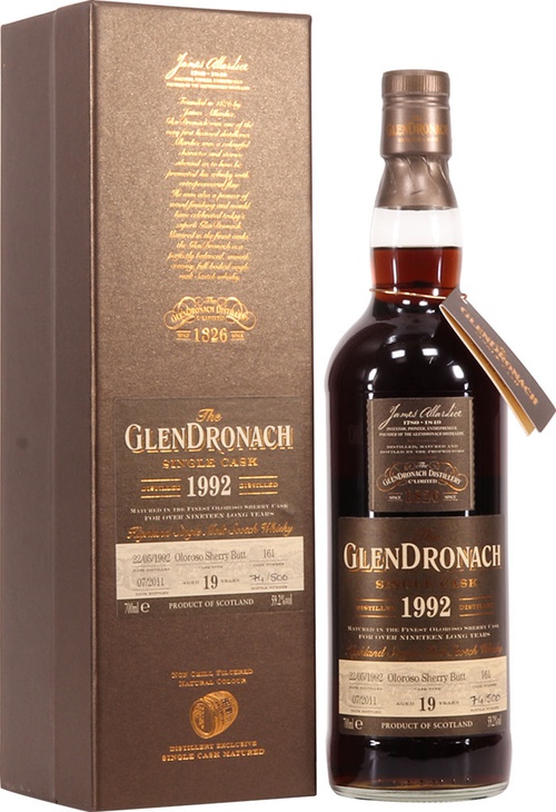 Glendronach 1992 Single Cask Batch 4 Oloroso Sherry Butt #161 59.2% 700ml