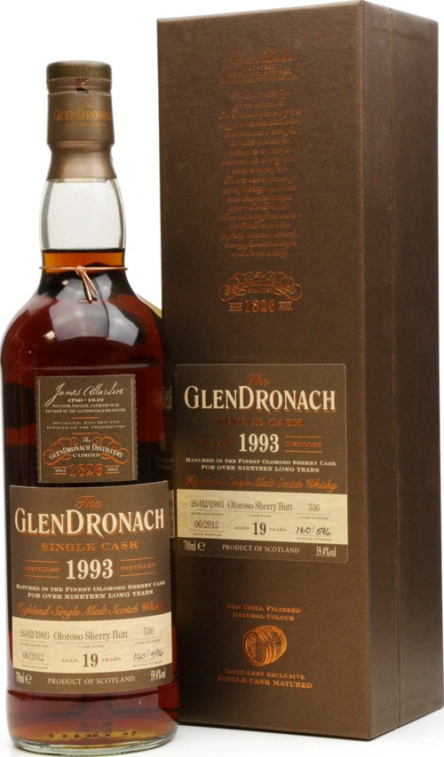 Glendronach 1993 Single Cask Batch 6 Oloroso Sherry Butt #536 59.4% 700ml