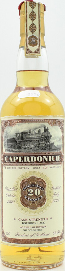 Caperdonich 1992 JW Old Train Line Bourbon Cask #121112 53.4% 700ml