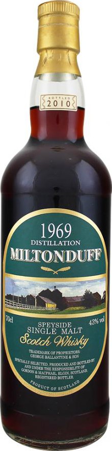 Miltonduff 1969 GM Rare Vintage Sherry Butt 43% 700ml