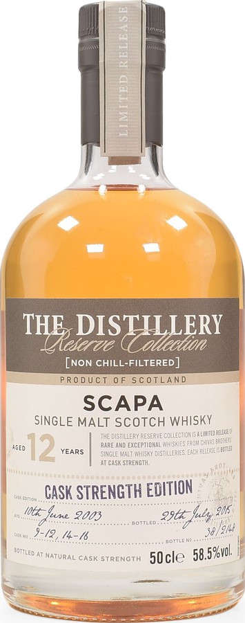 Scapa 2003 The Distillery Reserve Collection 9 12 & 14 16 58.5% 500ml