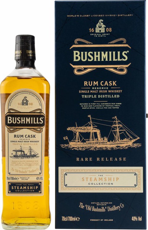 Bushmills Rum Cask Reserve The Steamship Collection Travel Retail Exclusive 40% 700ml