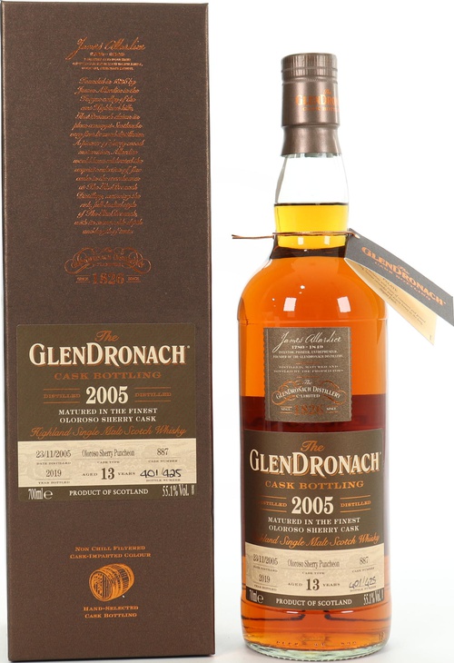 Glendronach 2005 Cask Bottling Batch 17 Oloroso Sherry Puncheon #887 55.1% 700ml