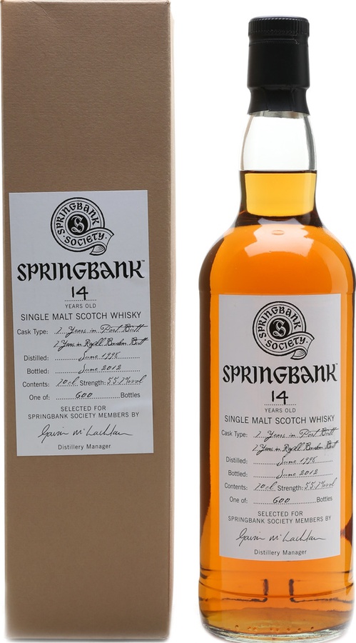 Springbank 1998 Society Bottling 55.7% 700ml