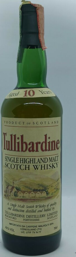 Tullibardine 10yo Single Highland Malt Scotch Whisky 40% 700ml