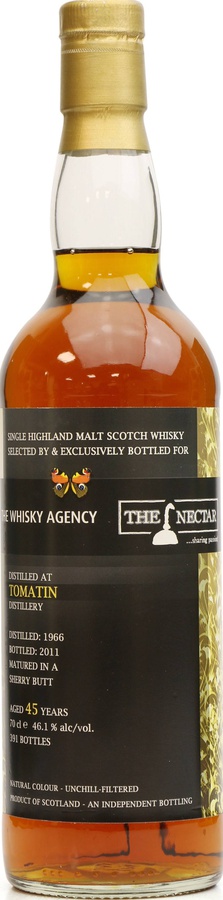 Tomatin 1966 TWA Sherry Butt Joint bottling with The Nectar 46.1% 700ml