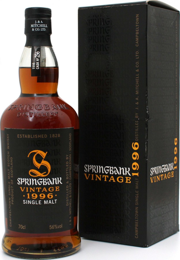 Springbank 1996 Vintage Amontillado Sherry Cask #256 Hanseatische Weinhandelsgesellschaft 56% 700ml