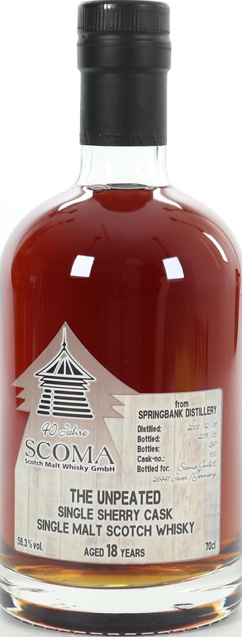 Springbank 2000 GS The Unpeated Sherry Cask #900 Scoma GmbH 56.3% 700ml
