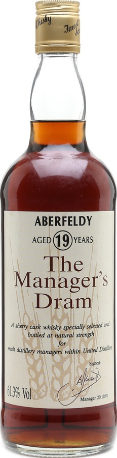 Aberfeldy 19yo The Manager's Dram Sherry Cask 61.3% 750ml