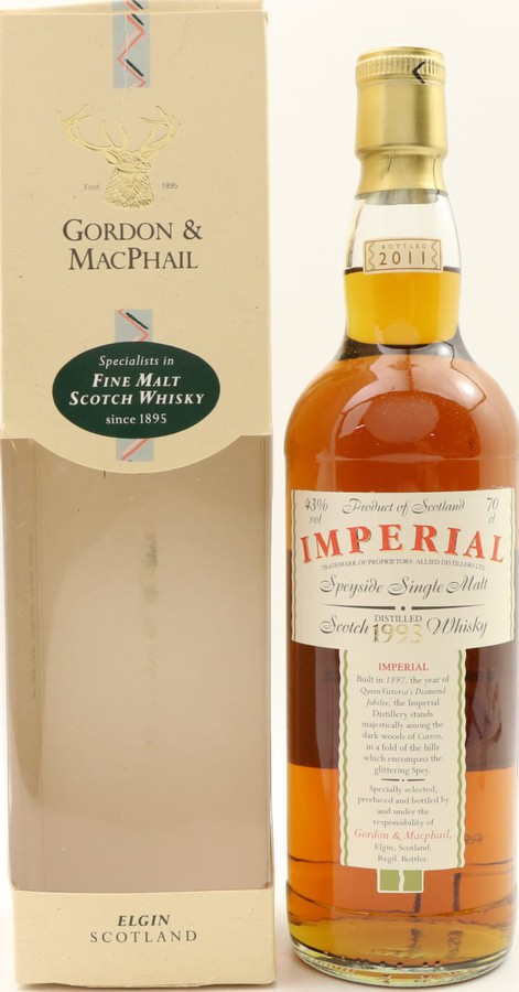 Imperial 1993 GM Licensed Bottling 43% 700ml