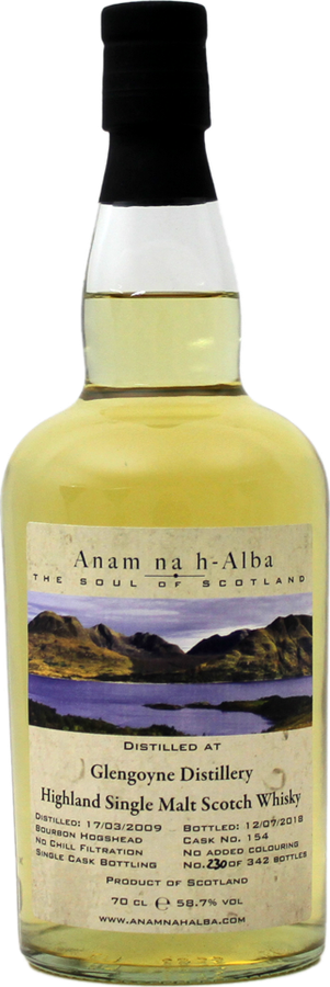 Glengoyne 2009 ANHA The Soul of Scotland Bourbon Cask #154 58.7% 700ml