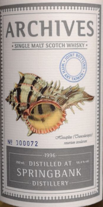 Springbank 1996 Arc Shells from the Bay of Caraccas 19yo Refill Bourbon Hogshead #550 56.4% 700ml