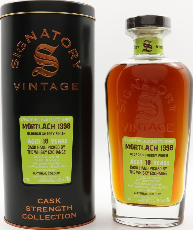 Mortlach 1998 SV Cask Strength Collection The Whisky Exchange Exclusive 55.8% 700ml