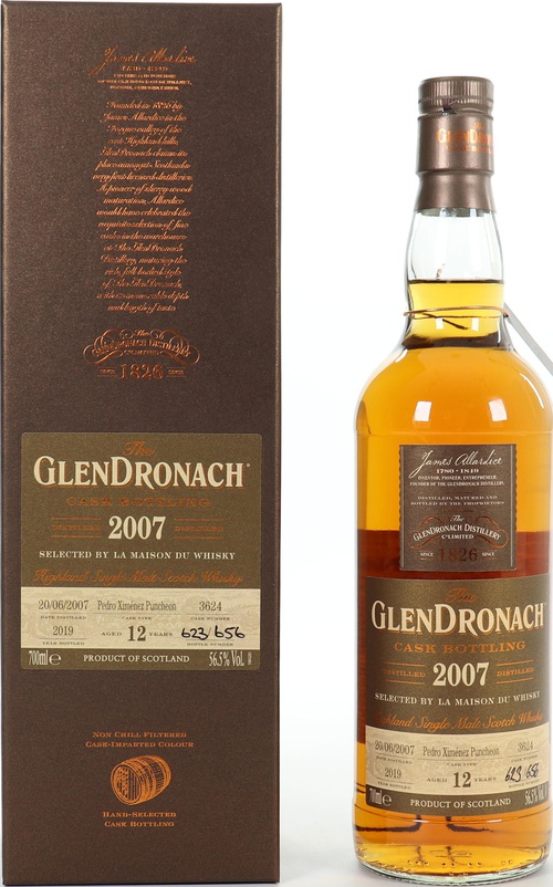 Glendronach 2007 Cask Bottling Pedro Ximenez Puncheon #3624 LMDW 56.5% 700ml