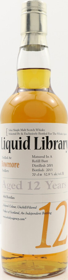 Bowmore 2001 TWA Liquid Library Refill Butt 52.9% 700ml