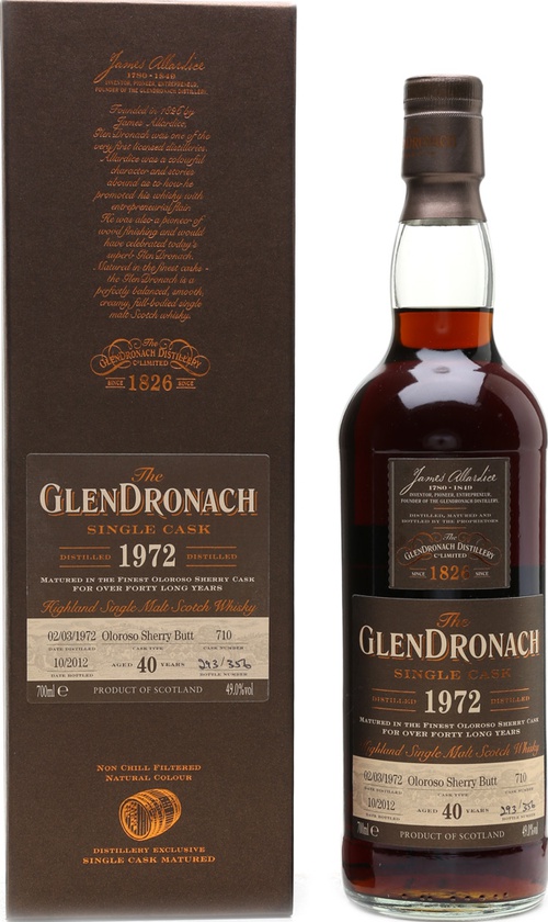 Glendronach 1972 Single Cask Batch 7 Oloroso Sherry Butt #710 49% 700ml