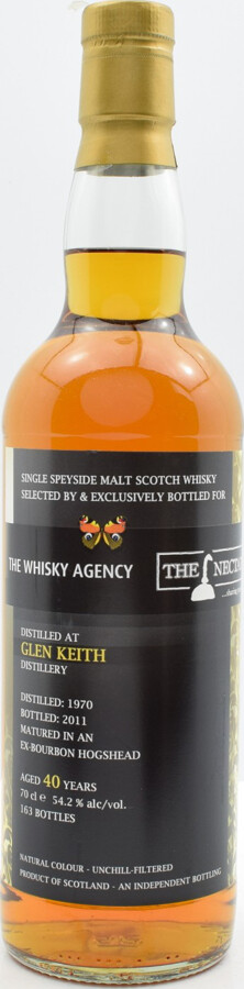Glen Keith 1970 TWA Ex-Bourbon Hogshead Joint bottling with The Nectar 54.2% 700ml