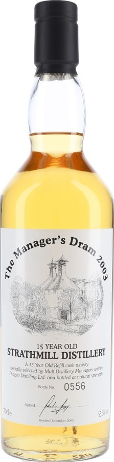 Strathmill 15yo The Manager's Dram Refill Cask 53.5% 700ml