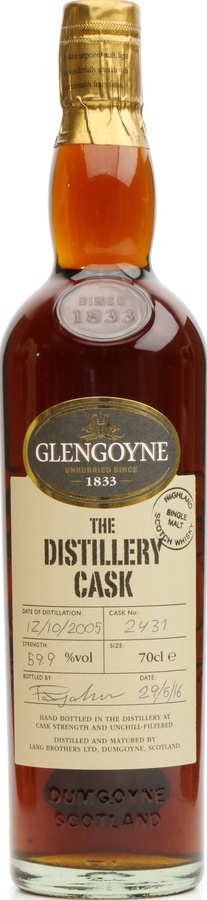 Glengoyne 2005 The Distillery Cask #2431 59.9% 700ml