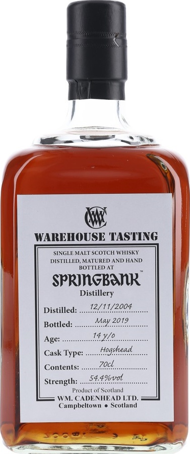 Springbank 2004 CA Warehouse Tasting Fresh Sherry Hogshead #402 54.4% 700ml
