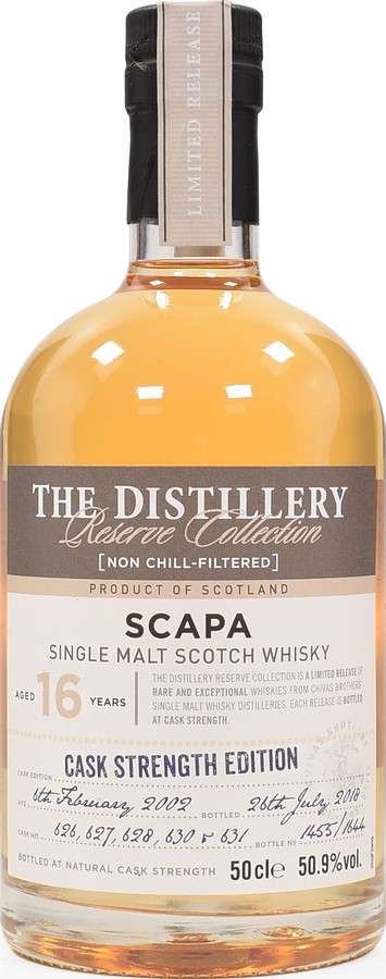 Scapa 2002 The Distillery Reserve Collection 50.9% 500ml