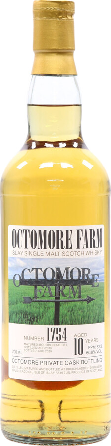 Octomore 2010 Octomore Farm 10yo Bourbon Barrel #1754 60.8% 700ml
