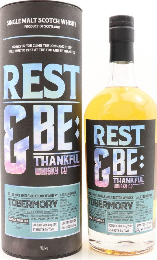 Tobermory 1995 RBTW Limited Edition Bourbon Cask #1076 54.7% 700ml