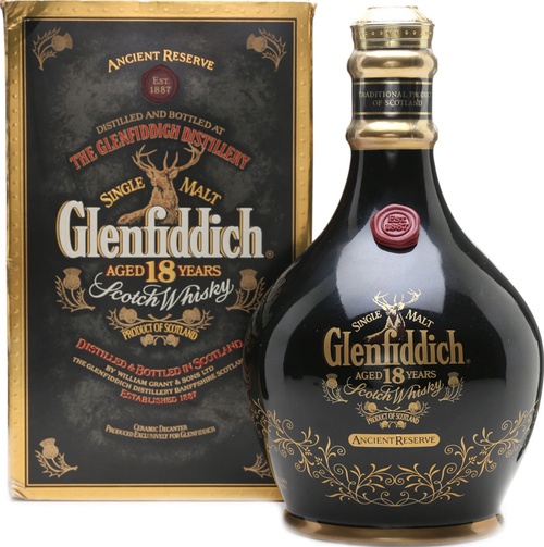 Glenfiddich Ancient Reserve Black Decanter Oak Casks 43% 700ml