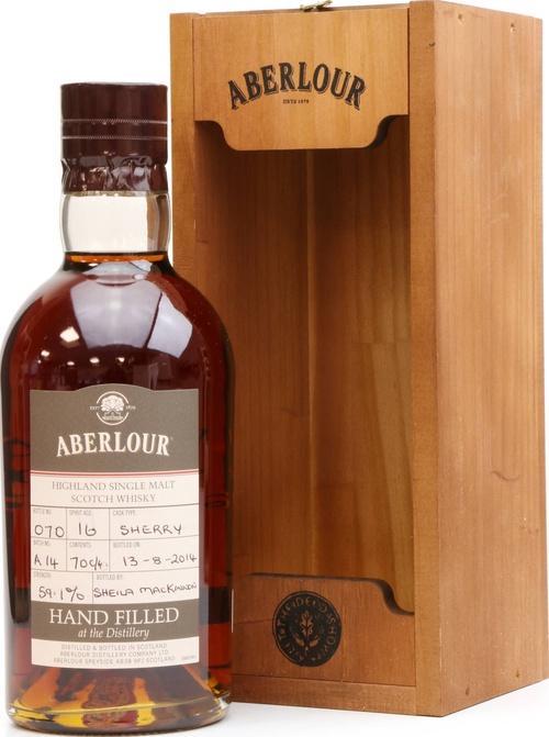 Aberlour 16yo Hand Filled at the Distillery Sherry Cask Batch A14 59.1% 700ml