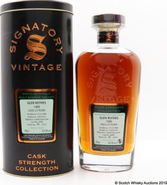 Glenrothes 1989 SV Cask Strength Collection Refill Sherry Butt #24382 53.9% 700ml