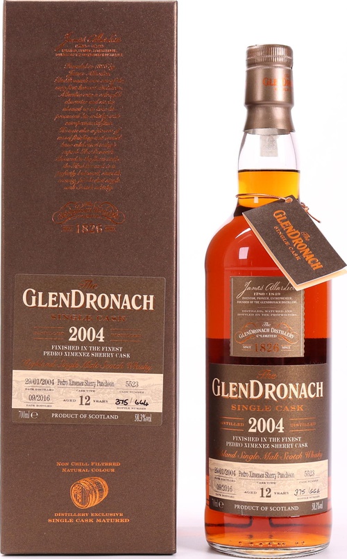 Glendronach 2004 Single Cask Batch 14 #5523 58.3% 700ml