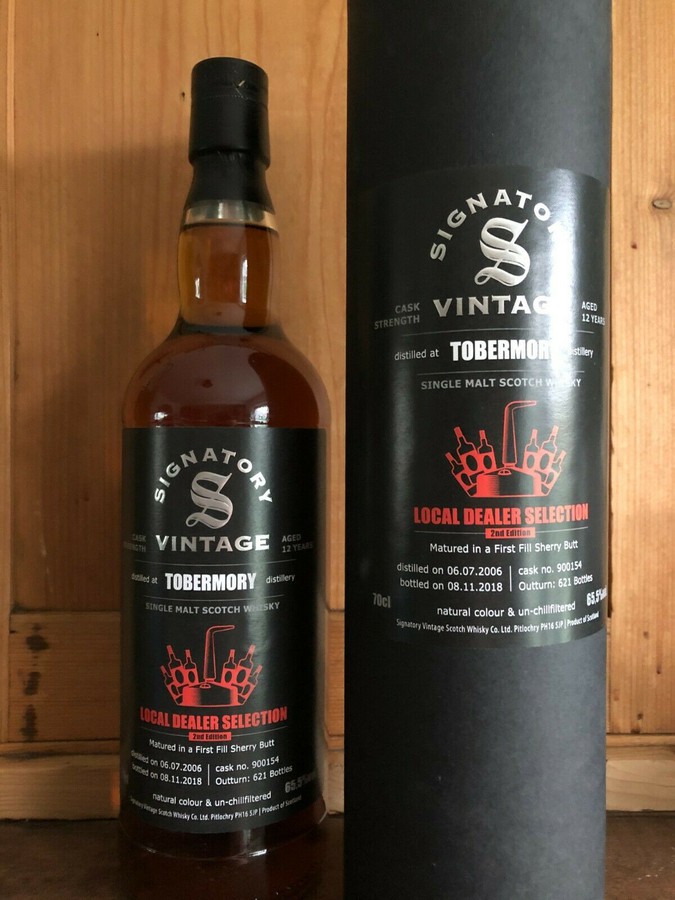 Tobermory 2006 SV Local Dealer Selection 2nd Edition 1st Fill Sherry Butt #900154 65.5% 700ml