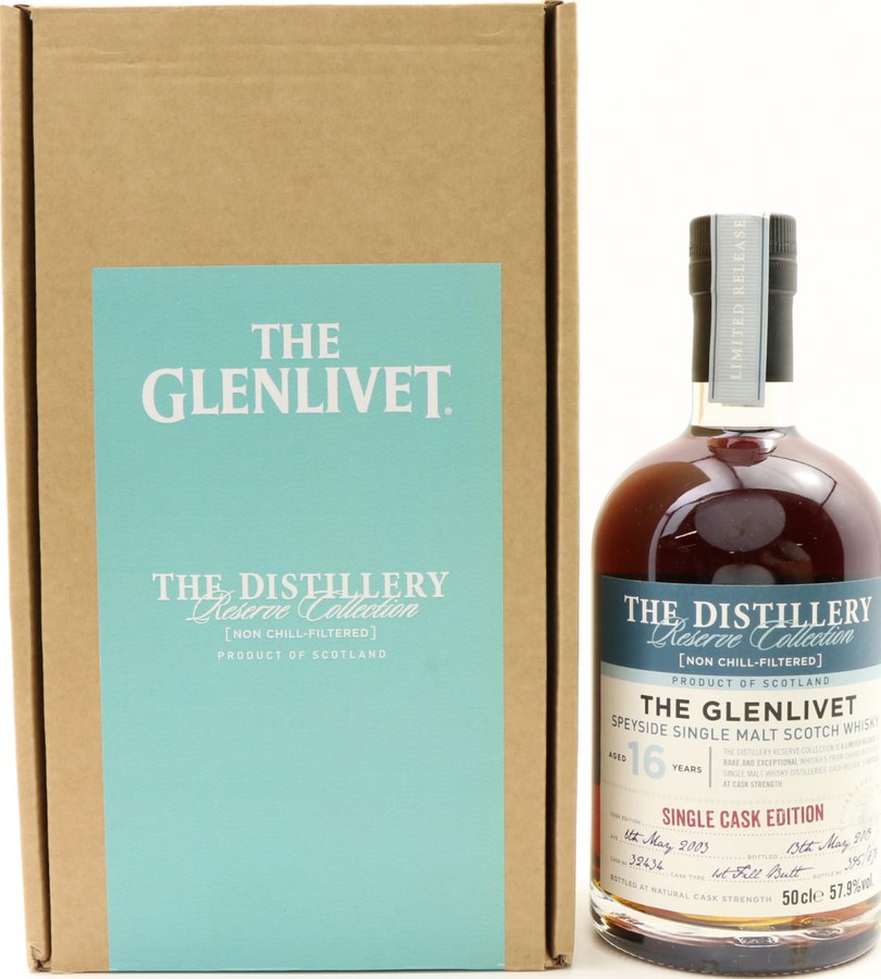 Glenlivet 2003 The Distillery Reserve Collection 16yo 1st Fill Sherry Butt #32434 57.9% 500ml