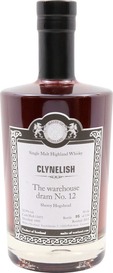 Clynelish 1995 MoS The warehouse dram #12 Sherry Hogshead 52.9% 500ml