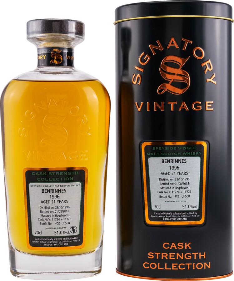 Benrinnes 1996 SV Cask Strength Collection 11724 + 11726 51% 700ml