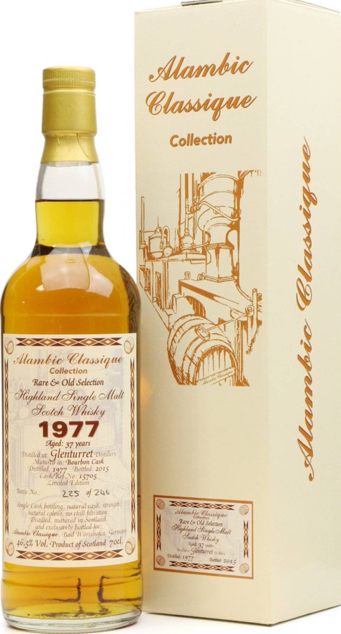 Glenturret 1977 AC Rare & Old Selection Bourbon Cask #15705 46.5% 700ml