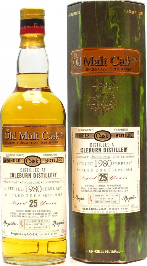 Coleburn 1980 DL The Old Malt Cask Refill Butt 50% 700ml