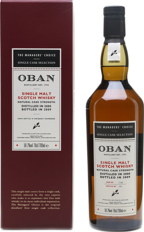 Oban 2000 The Managers Choice Bodega Sherry European Oak #1186 58.7% 700ml