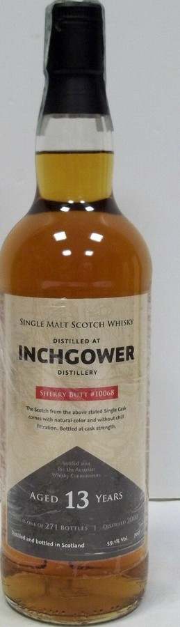 Inchgower 2000 AWC Sherry Butt #10068 59.1% 700ml
