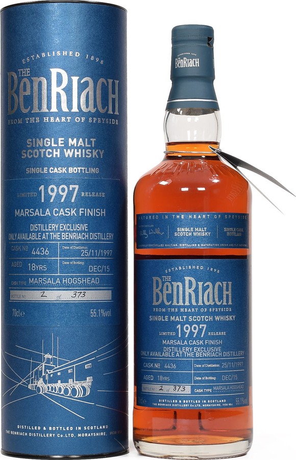 BenRiach 1997 Distillery Exclusive Marsala Hogshead Finish #4436 55.1% 700ml