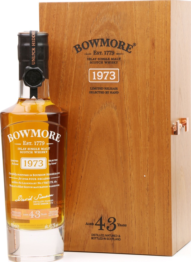 Bowmore 1973 Limited Release 43yo Bourbon Hogsheads 43.2% 700ml