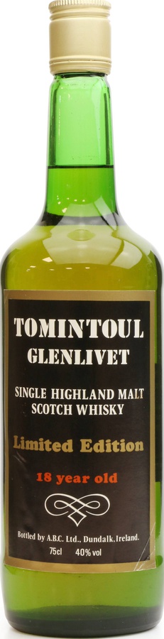 Tomintoul 1967 UD Limited Edition by A.B.C. Ltd. Dundalk Ireland 40% 750ml